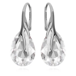 Damskie Srebrne Kolczyki Pazury Krople Kryształy w kolorze Crystal 925