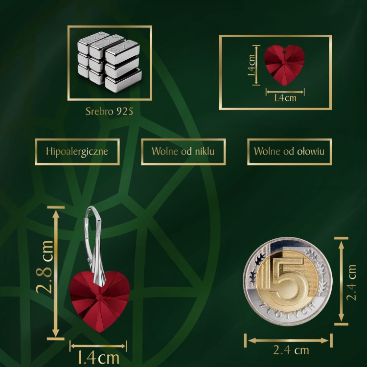 Kolczyki Serce