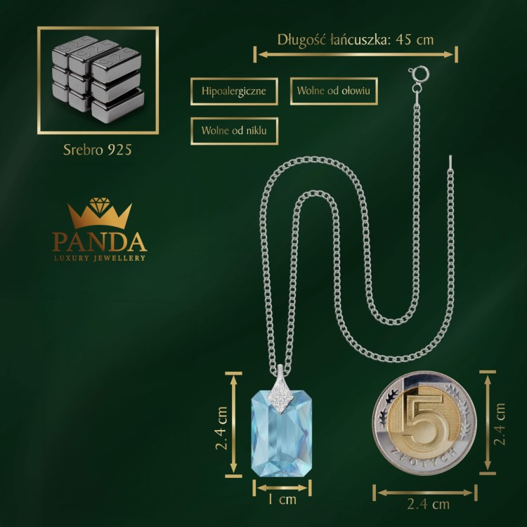 Naszyjnik Prostokąt