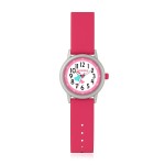 Zegarek Dziecięcy Dziewczęcy Różowy z Sercami i Silikonowym Paskiem – Nauka Godziny z Uśmiechem
