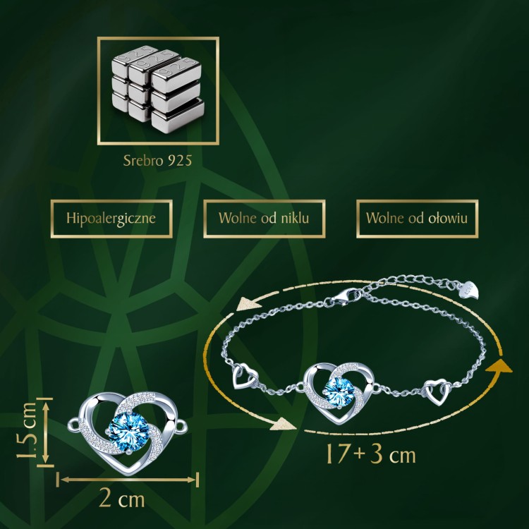 Bransoletka serce