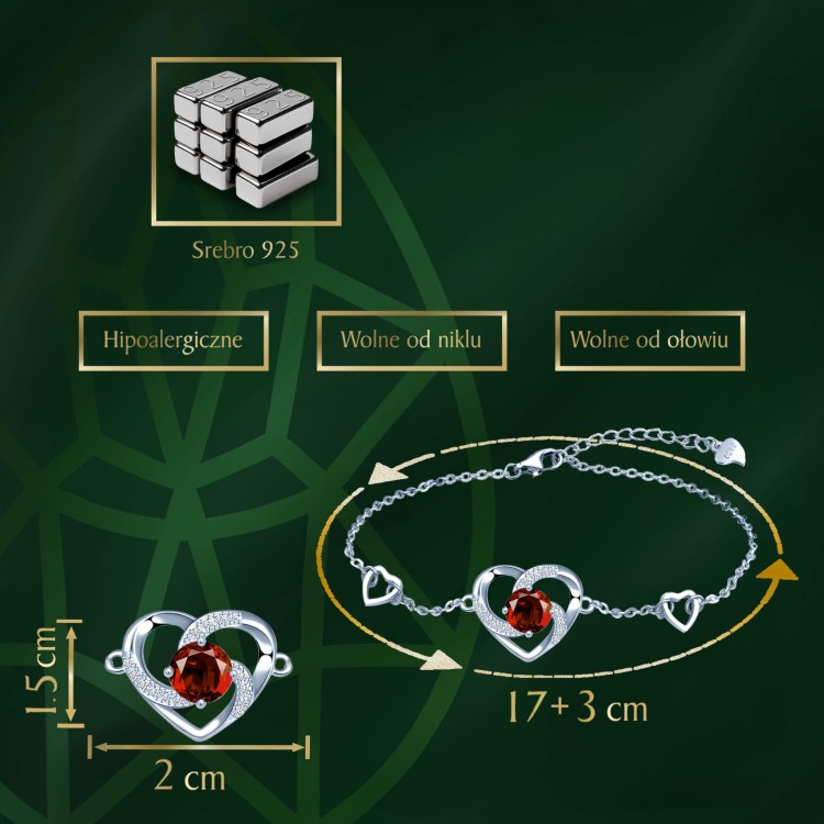 Bransoletka serce