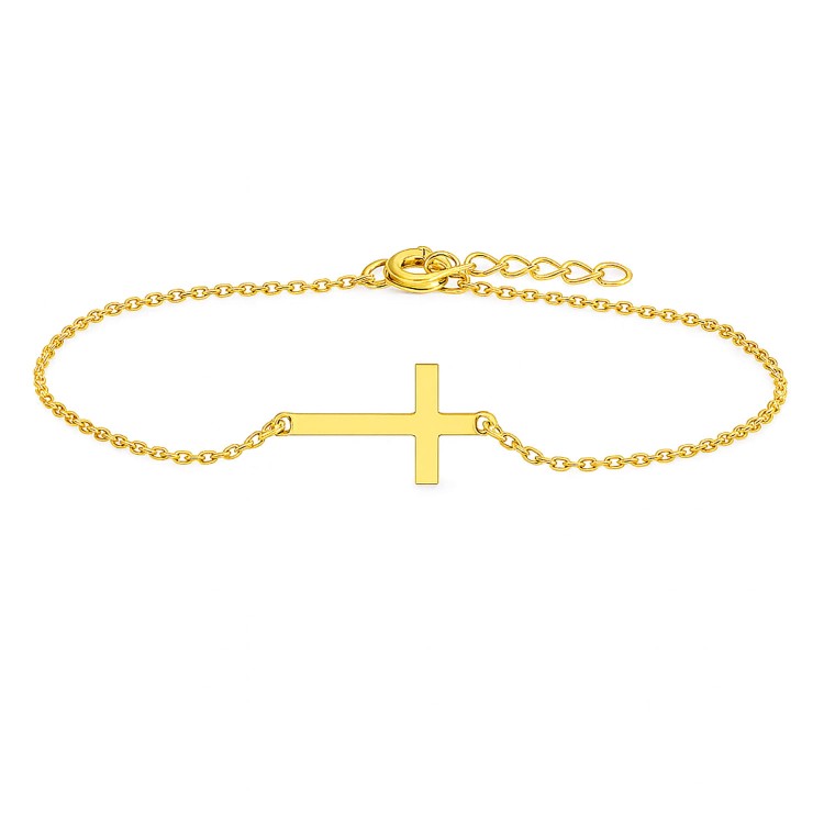 Bransoletka złota z krzyżykiem