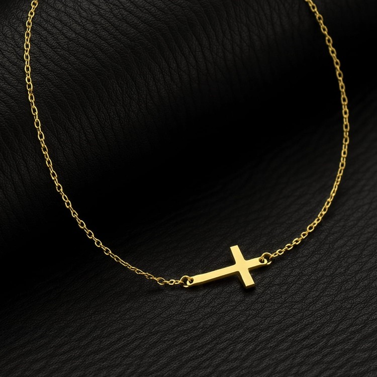 Bransoletka złota z krzyżykiem