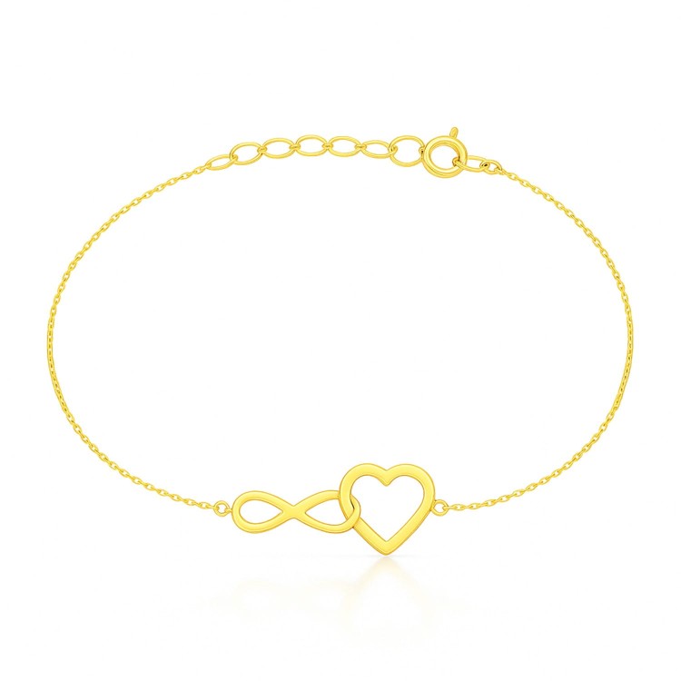 Bransoletka Serce ze Znakiem Nieskończoności