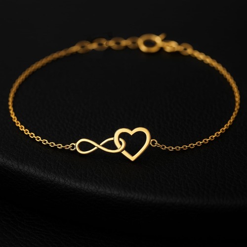 Bransoletka Serce ze Znakiem Nieskończoności