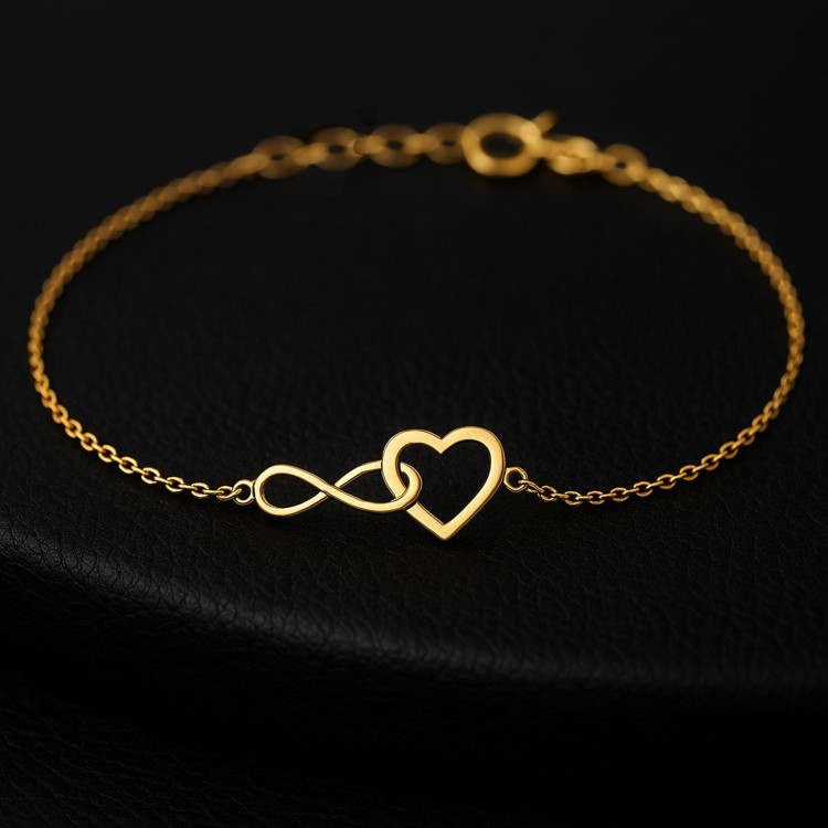 Bransoletka Serce ze Znakiem Nieskończoności