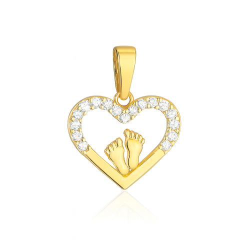 Złota zawieszka na chrzest