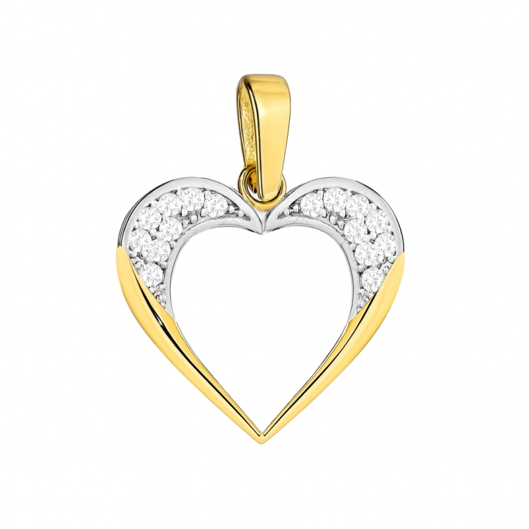 Złota zawieszka serce