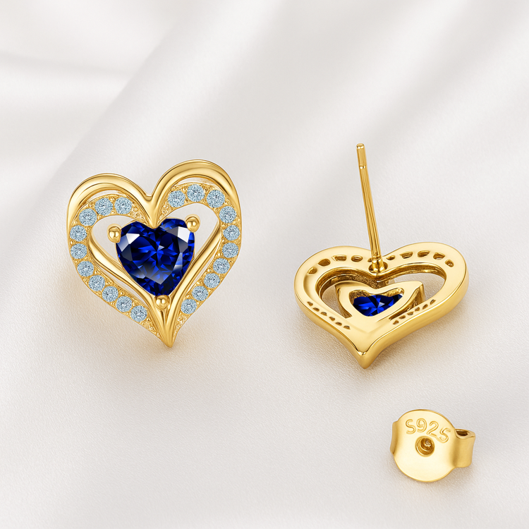 Kolczyki Pozłacane Serca