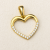 Złota zawieszka serce z cyrkoniami