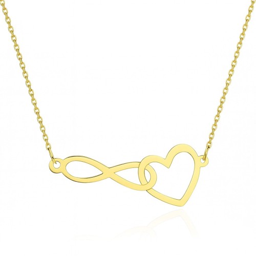 Naszyjnik Splecione Serce i Nieskończoność