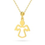Naszyjnik Złoty 585 Anioł – Lekka Zawieszka z Aniołkiem