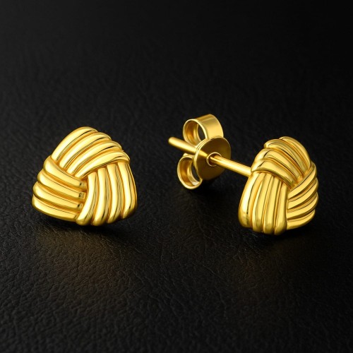 Kolczyki Trójkątne Zaplatane