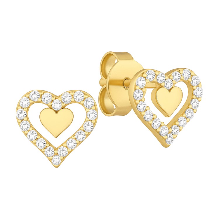 Kolczyki Serduszka z Cyrkoniami