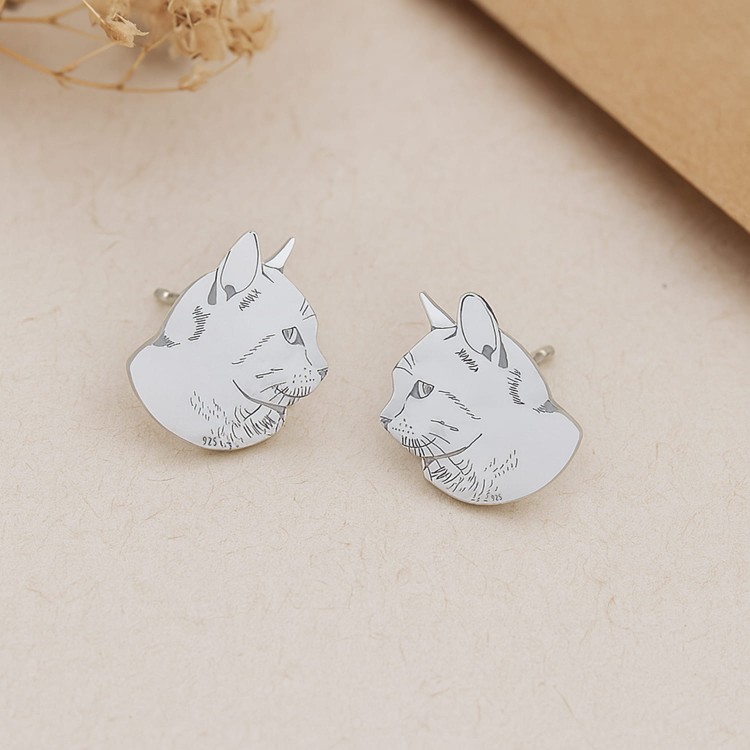 Kolczyki Sztyfty Kotek