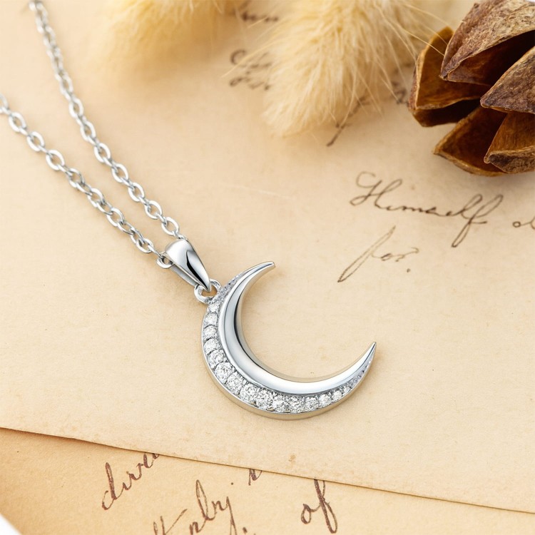 Naszyjnik Srebrny Księżyc