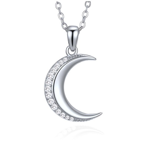 Naszyjnik Srebrny Księżyc