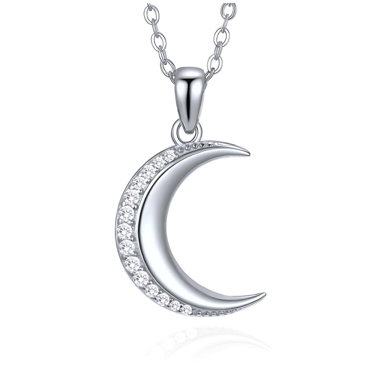 Naszyjnik Srebrny Księżyc