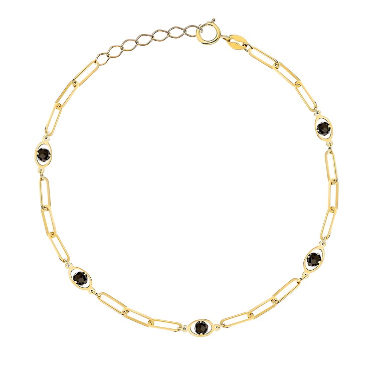 Złota Bransoletka z Kamieniami