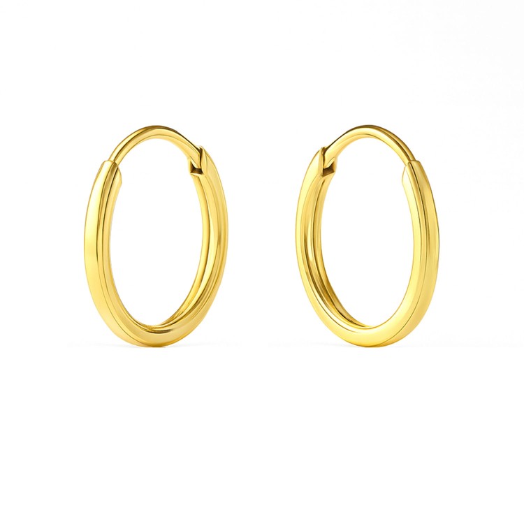 Złote Kolczyki  Kółeczka