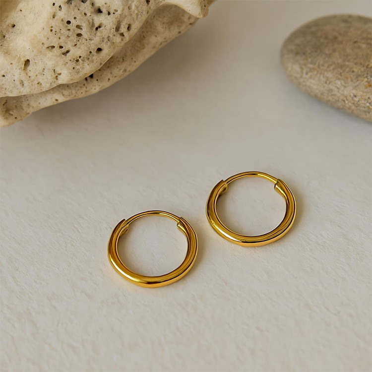 Złote Kolczyki  Kółeczka