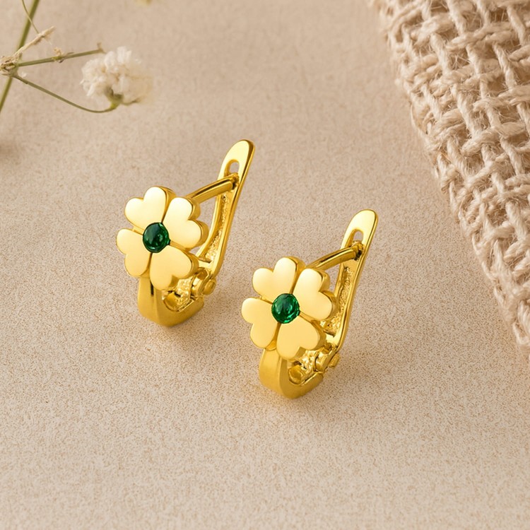 Kolczyki Czterolistna Koniczyna