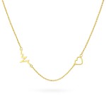 Naszyjnik Złoty 585 – Linia Życia i Kontur Serca