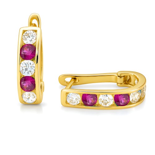 Złote Kolczyki z Cyrkoniami