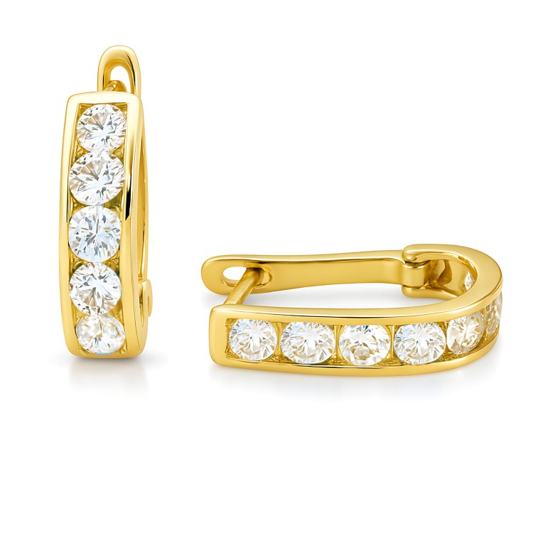 kreolki z białymi cyrkoniami