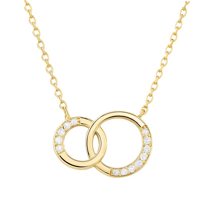 Pozłacany Naszyjnik Kółka