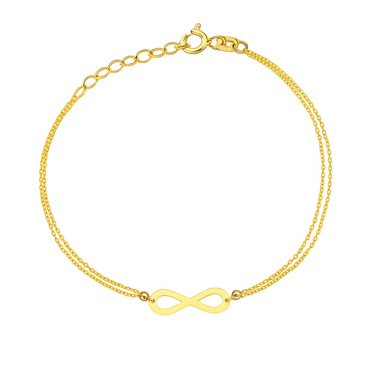 Złota Bransoletka Infinity