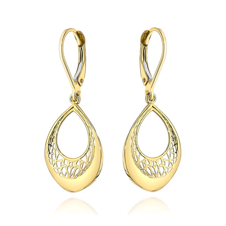 Złote Kolczyki Łezki