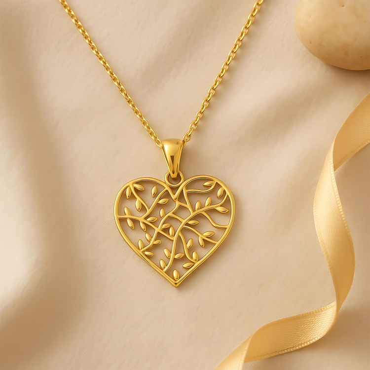 Złoty Naszyjnik Serce