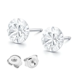 Srebrne Kolczyki Sztyfty z Kryształem Crystal – Srebro 925