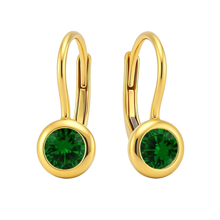 Złote Kolczyki z Cyrkonią