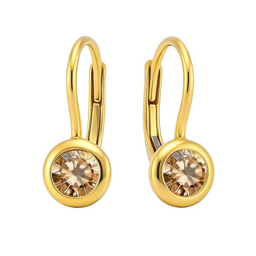 Złote Kolczyki z Cyrkonią