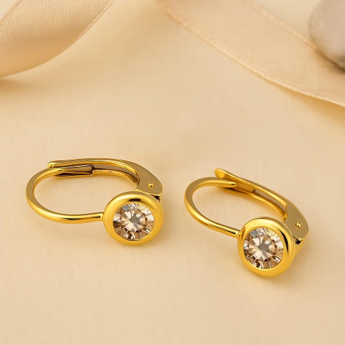 Złote Kolczyki z Cyrkonią