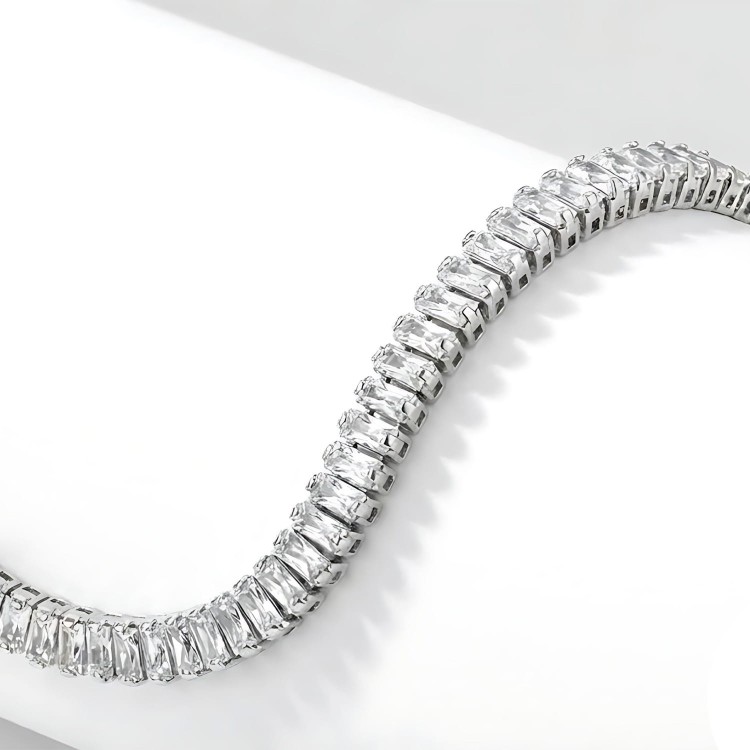 Srebrna Bransoletka z Cyrkoniami