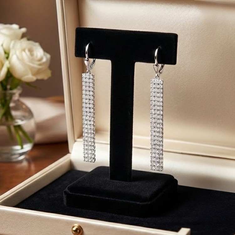 Koczyki srebrne wiszące