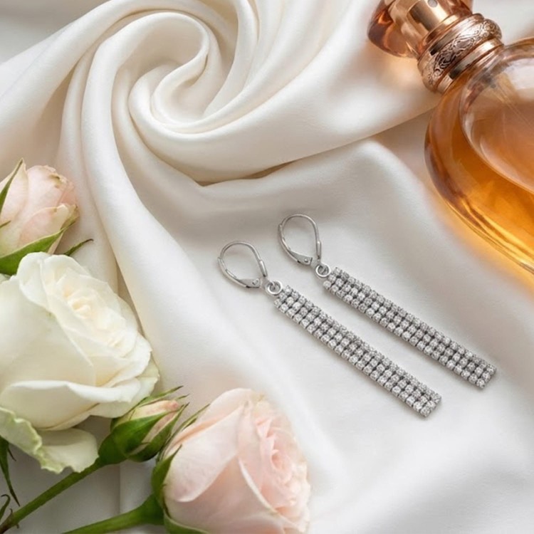 Koczyki srebrne wiszące