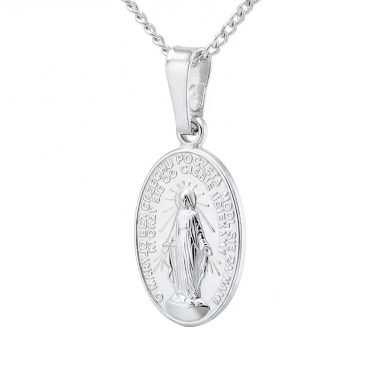 Srebrny Medalik Owalny 925