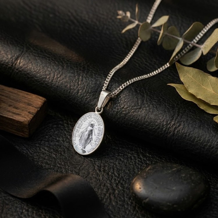 Srebrny Medalik Owalny 925