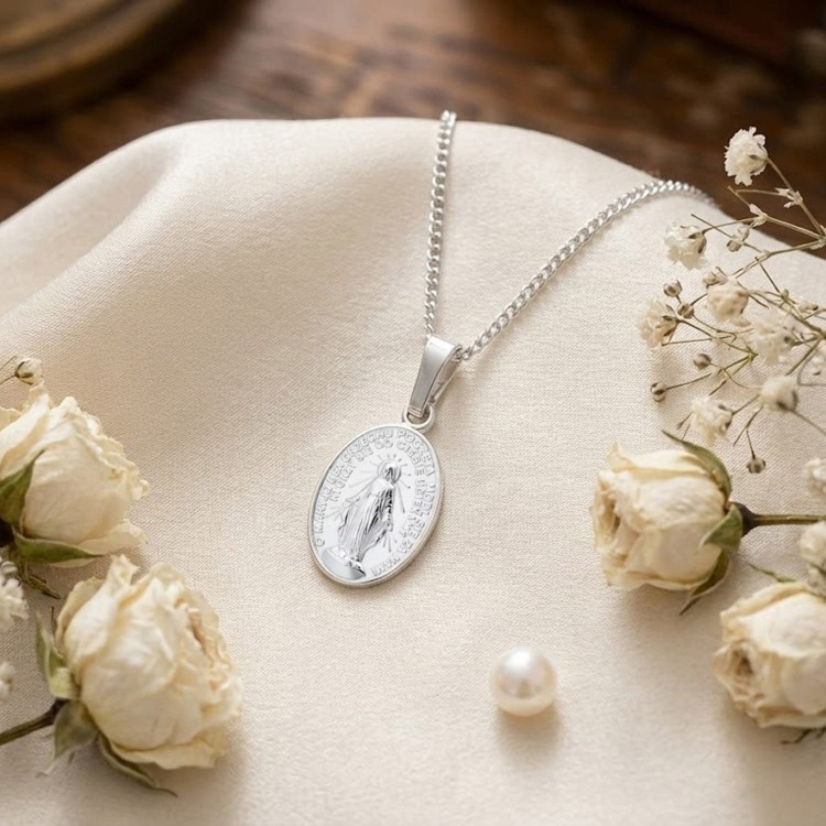 Srebrny Medalik Owalny 925