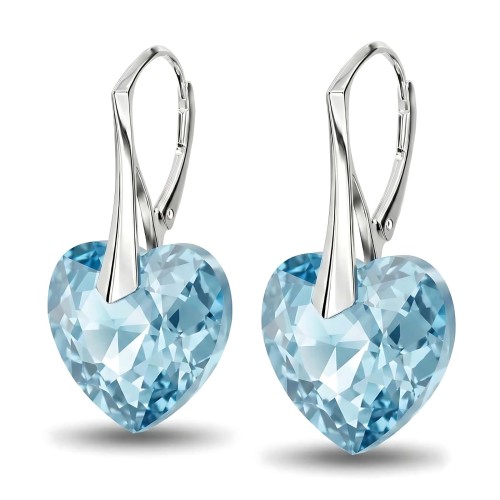 Kolczyki serduszka kryształy