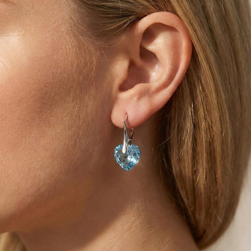 Kolczyki serduszka kryształy