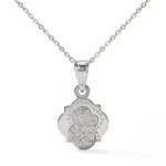 Naszyjnik Srebrny 925 – Medalik Szkaplerz z Łańcuszkiem Matka Boża z Dzieciątkiem