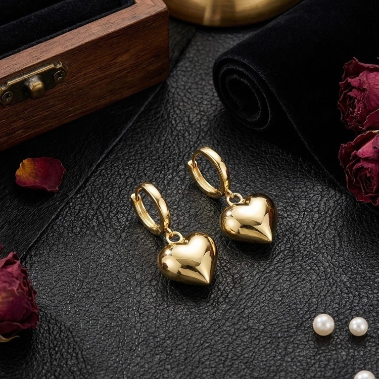 Kolczyki Serca Dmuchane