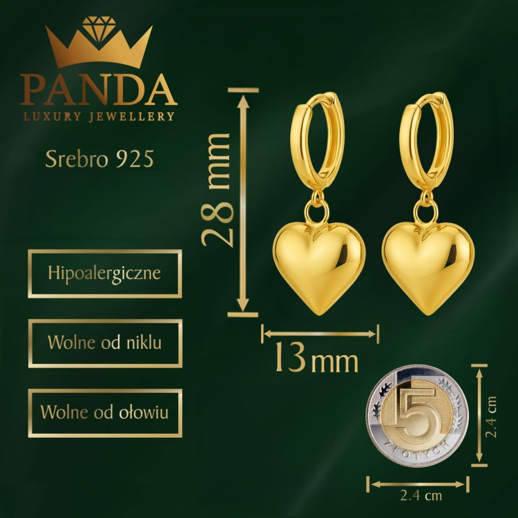 Kolczyki Serca Dmuchane