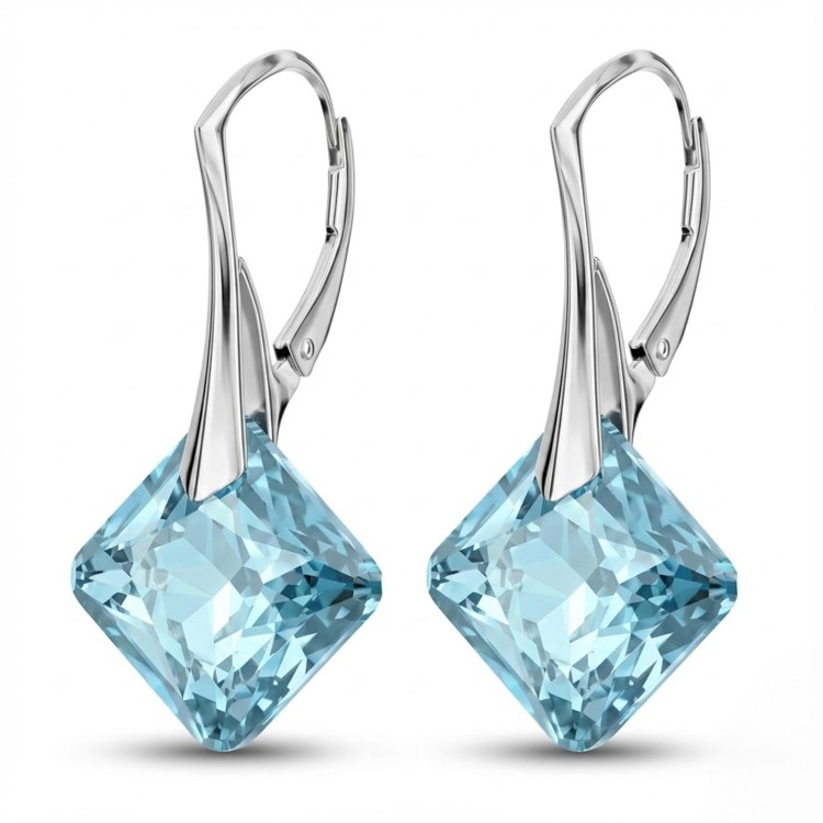 Kolczyki srebrne kwadraty